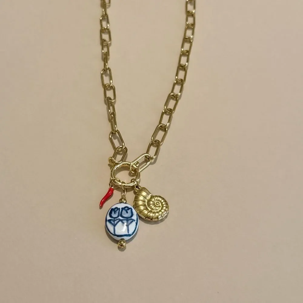 Boho Necklace with Charms #1615 - Picture 3 of 4